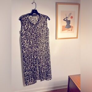 Zara sheer leopard print tunic size M